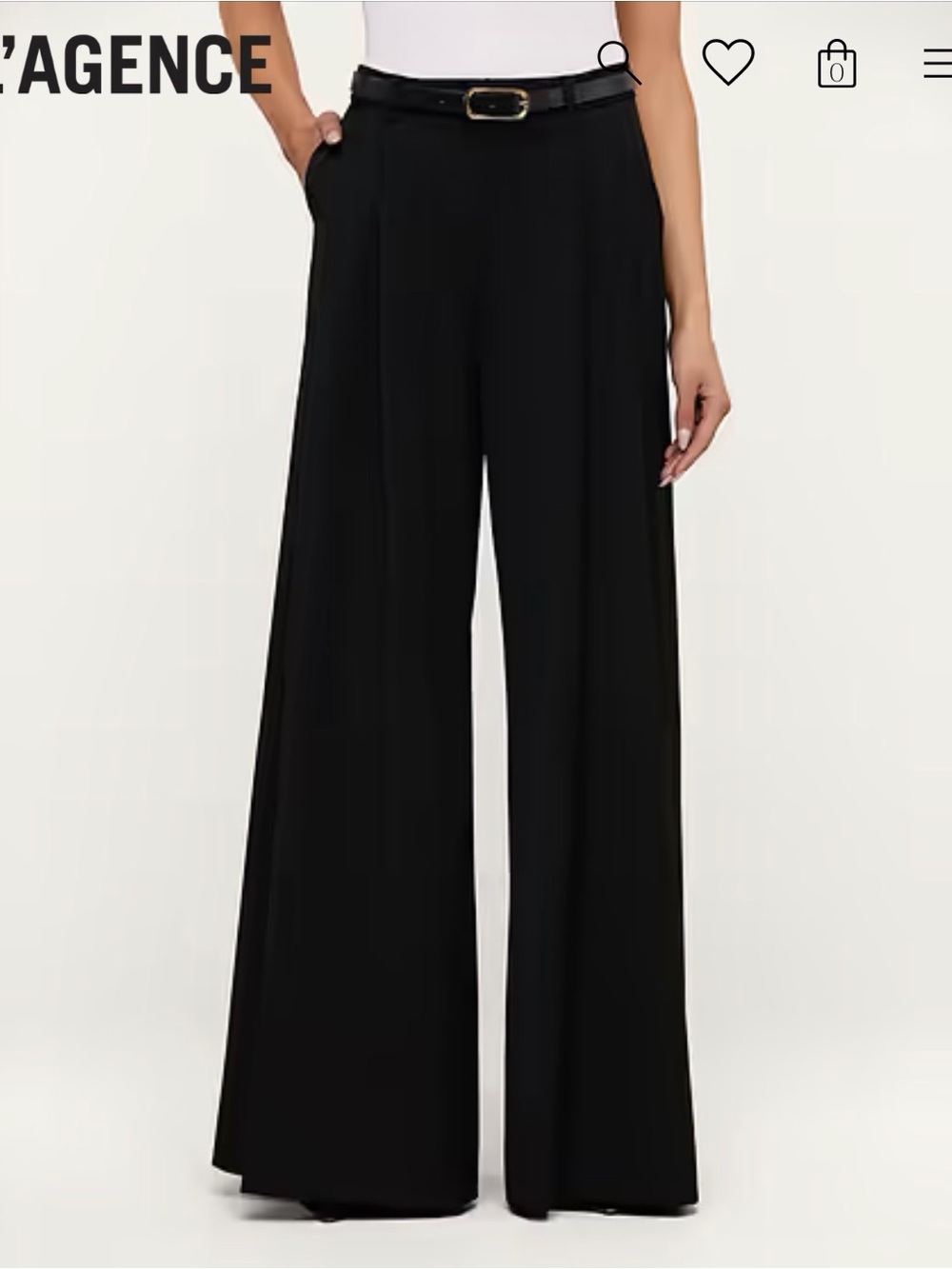 L’Agence Chelsy Wide Leg Pleated Pant - Picture 4 of 4